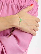 Glimmer Gold-Tone Stainless Steel Station Bracelet